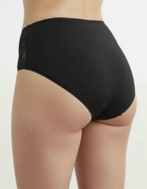 Пакет от 4 броя памучни бикини с висока талия, цвят по избор,Cotton