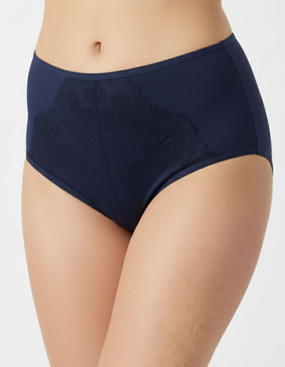 Сет 3 броя луксозни бикини от микрофибър и дантела, Neda, тъмно син, 65