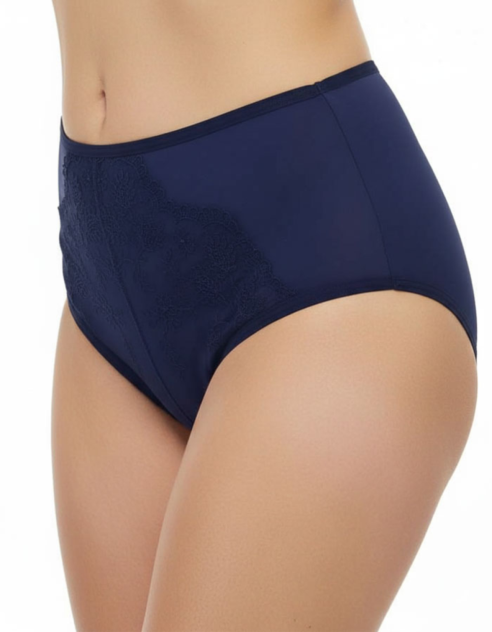 Сет 3 броя луксозни бикини от микрофибър и дантела, Neda, тъмно син, 65